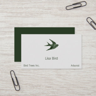 Swallow (Letterpress Style) Business Card