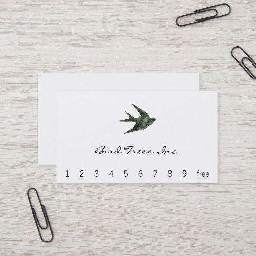 Swallow Letterpress Style Business Card