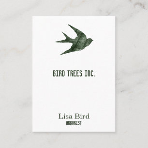 Swallow (Letterpress Style) Business Card