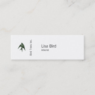 Swallow (Letterpress Style) Mini Business Card