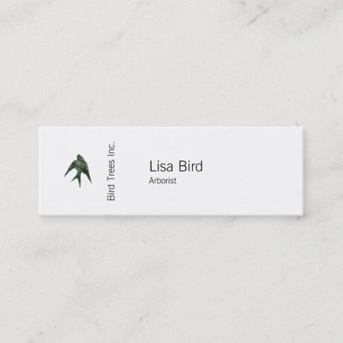 Swallow Letterpress Style Mini Business Card