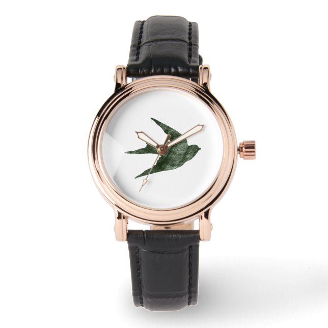 Swallow (Letterpress Style) Watch (Front)