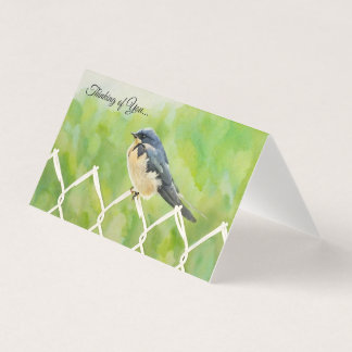 Swallow on a Fence - Thinking of You Card