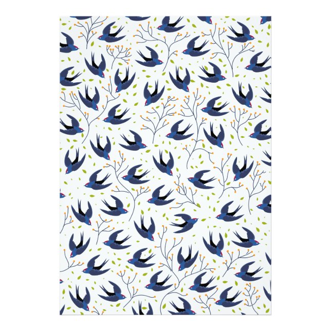 Swallow pattern photo print (Front)