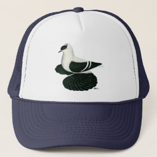 Swallow Pigeon Saxon Black White Bar Trucker Hat