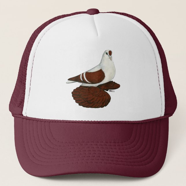 Swallow:  Silesian Red White Bar Trucker Hat (Front)