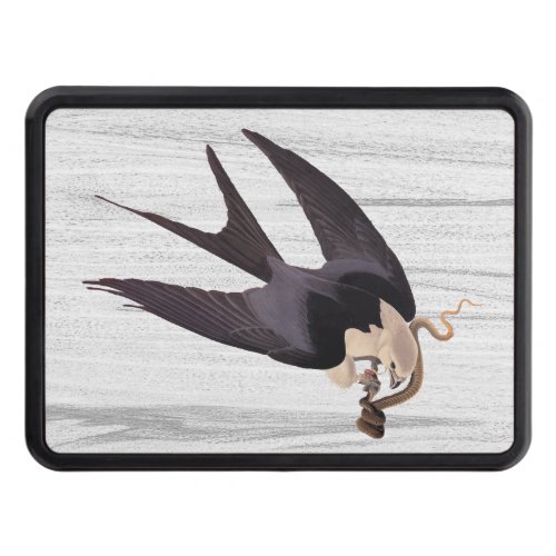 Swallow Tailed Hawk with Snake on Rustic Gray Hitch Cover