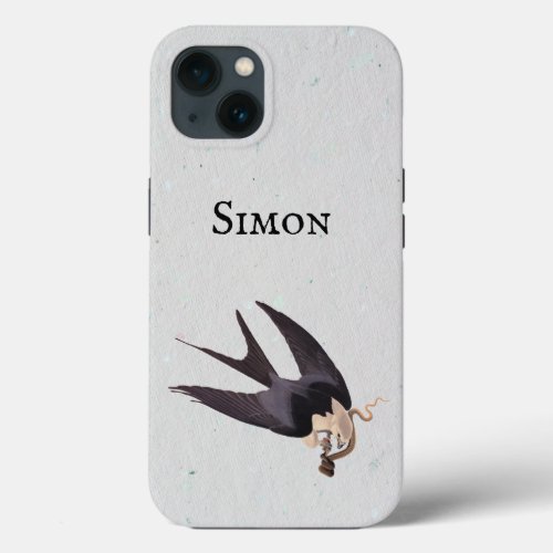 Swallow Tailed Hawk with Snake Vintage Audubon iPhone 13 Case