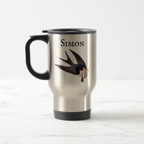 Swallow Tailed Hawk with Snake Vintage Audubon Travel Mug