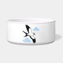Swallow-tailed Kite in flight Dog Bowl