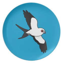 Swallow-tailed Kite in flight Plate