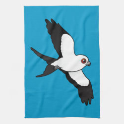 Swallow-tailed Kite in flight Kitchen Towel 16