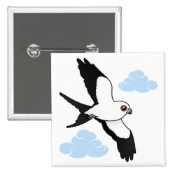 Swallow-tailed Kite in flight Square Button