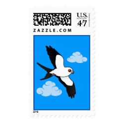 Swallow-tailed Kite in flight Medium Stamp 2.1