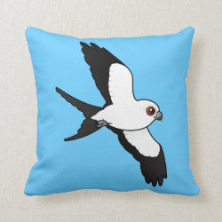 Swallow-tailed Kite in flight Cotton Throw Pillow