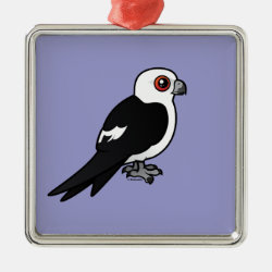 Swallow-tailed Kite perched Premium Square Ornament
