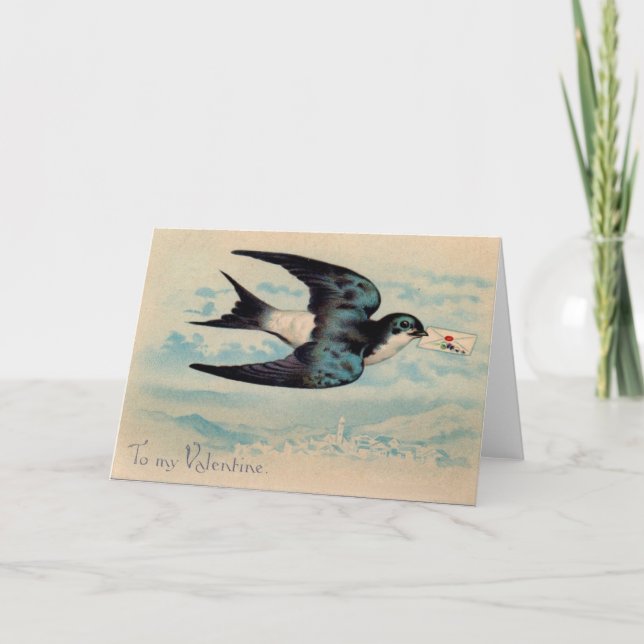 Swallow Valentine Holiday Card (Front)
