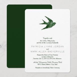 Swallow Vintage  Invitation