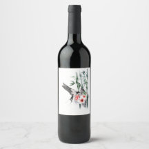 Swallow with Bamboo and flowers  Classic    