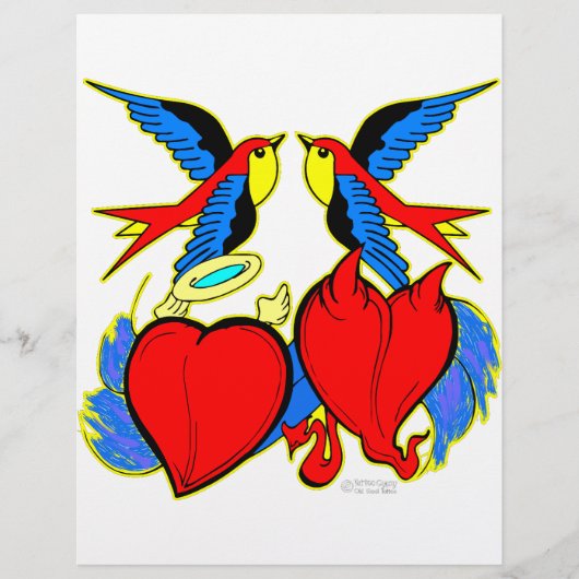 Swallows and Hearts Tattoo (Front)