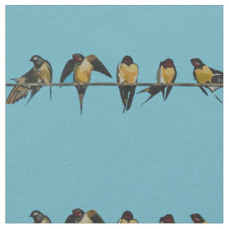 Swallows Fabric