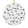 Swallows in Flight Bird Print Ceramic Ornament