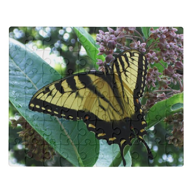 Swallowtail Butterfly I on Milkweed at Shenandoah Jigsaw Puzzle (Puzzle Horizontal)
