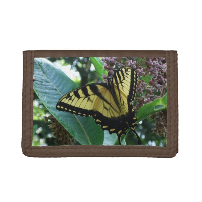 Swallowtail Butterfly I on Milkweed at Shenandoah Trifold Wallet (Front)