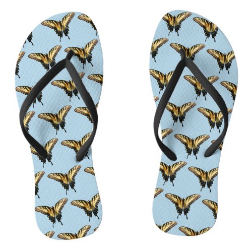 Swallowtail Butterfly III Beautiful Colorful Photo Flip Flops