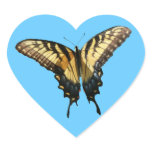 Swallowtail Butterfly III Beautiful Colorful Photo Heart Sticker