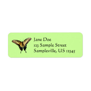 Swallowtail Butterfly III Beautiful Colorful Photo Label