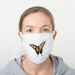 Swallowtail Butterfly III Beautiful Colorful Photo White Cotton Face Mask