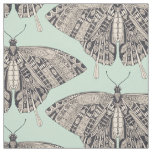 swallowtail butterfly mint basalt fabric