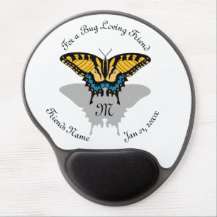 Swallowtail Butterfly Monogram Gel Mouse Pad
