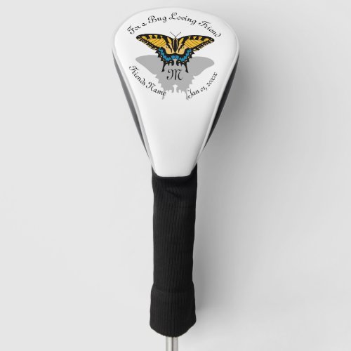 Swallowtail Butterfly Monogram Golf Head Cover