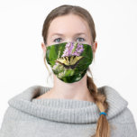 Swallowtail Butterfly on Purple Wildflowers Adult Cloth Face Mask
