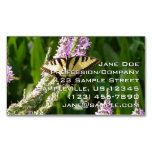 Swallowtail Butterfly on Purple Wildflowers Business Card Magnet