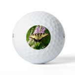 Swallowtail Butterfly on Purple Wildflowers Golf Balls