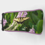 Swallowtail Butterfly on Purple Wildflowers Golf Head Cover