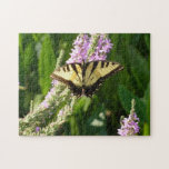 Swallowtail Butterfly on Purple Wildflowers Jigsaw Puzzle