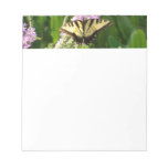 Swallowtail Butterfly on Purple Wildflowers Notepad