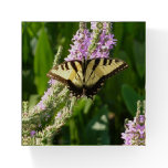 Swallowtail Butterfly on Purple Wildflowers Paperweight