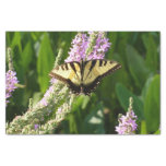 Swallowtail Butterfly on Purple Wildflowers Tissue Paper