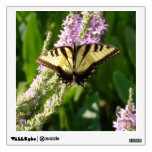Swallowtail Butterfly on Purple Wildflowers Wall Decal
