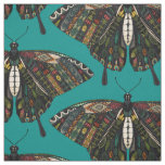 swallowtail butterfly teal fabric