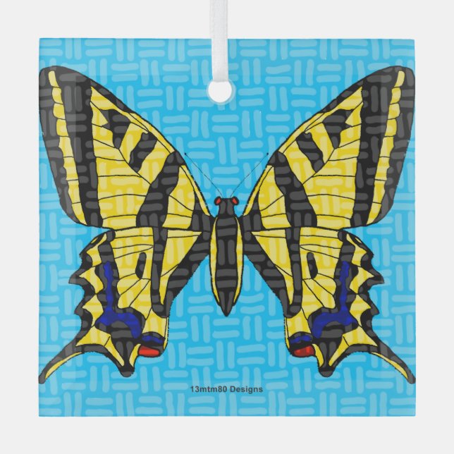 Swallowtail - Glass Ornament (Front)