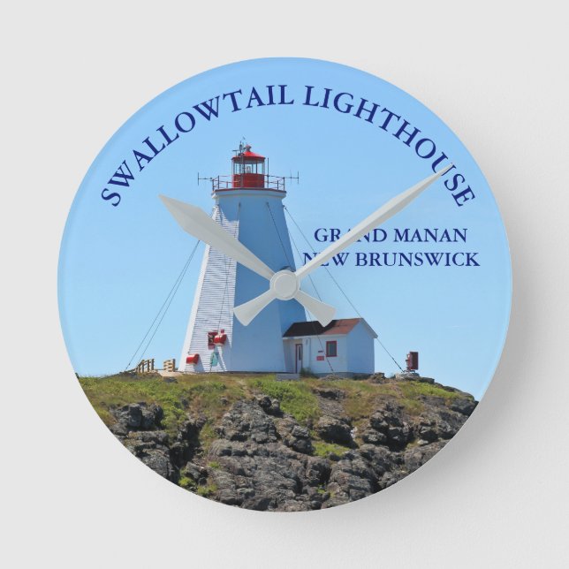 Swallowtail Lighthouse Grand Manan N.B. Clock (Front)