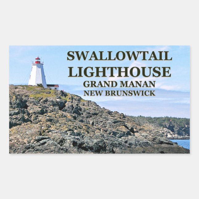 Swallowtail Lighthouse, Grand Manan, N.B. Stickers (Front)