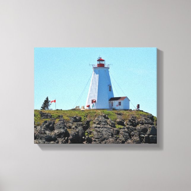Swallowtail Lighthouse Grand Manan Wrapped Canvas Print (Front)