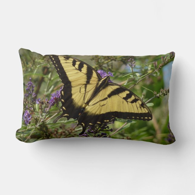 Swallowtail on Butterfly Bush Lumbar Pillow (Front)